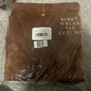 NWT Taylor Swift Evermore Henley Hoodie in medium - brown tie dye